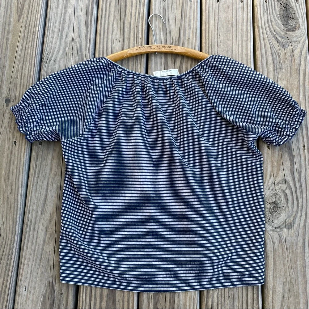 Madewell Texture & Thread Peasant Top in Stripe